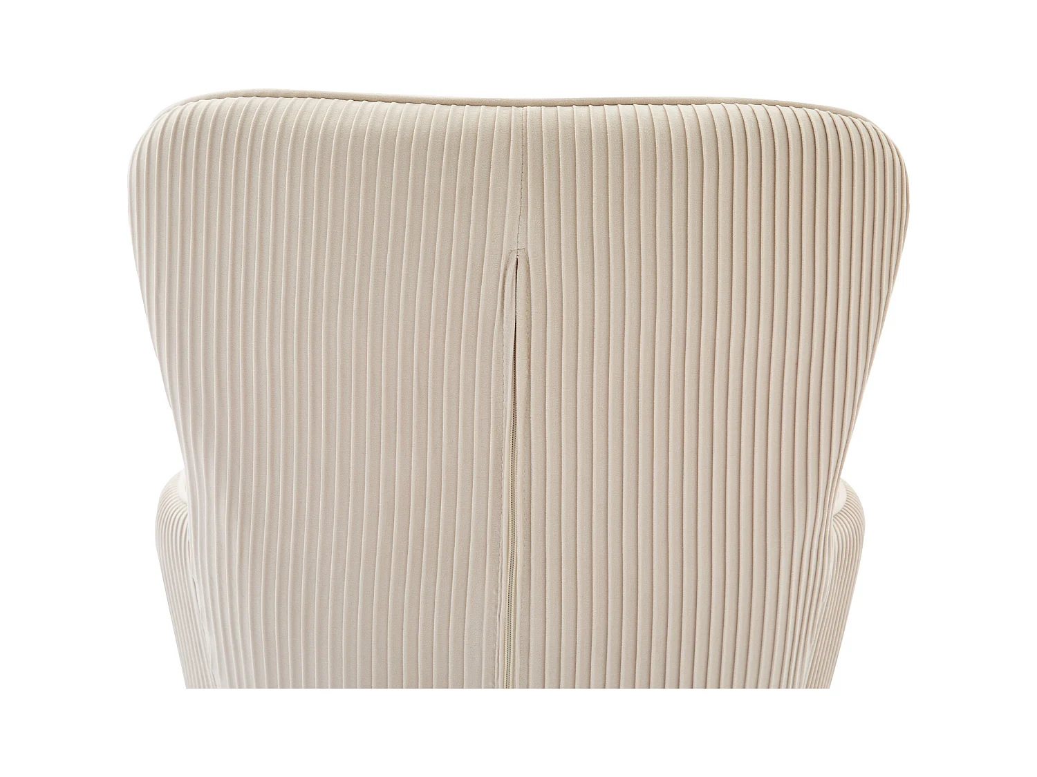 Lot de 2 Chaises en velours - avec accoudoirs et pieds en métal argenté - Beige