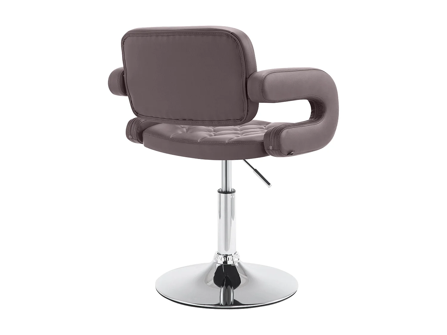 Drehsessel - Kunstleder & Metall in Chromoptik - braun - Dublin