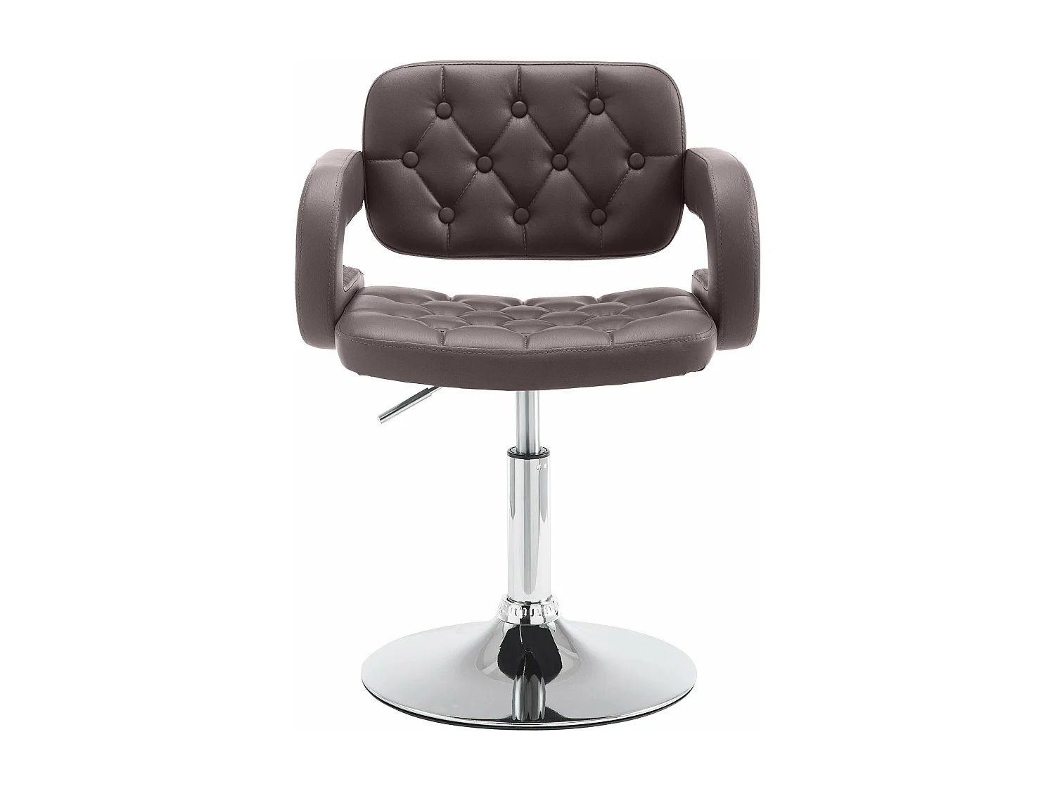 Draaibare fauteuil - Kunstleer & Metaal in chroomoptiek - bruin - Dublin