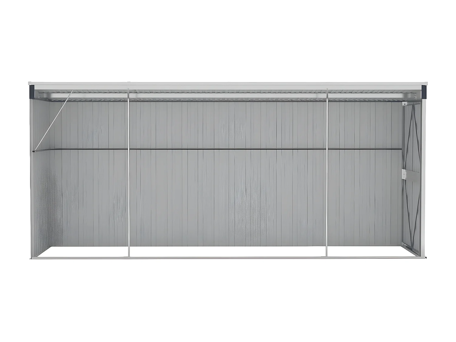 Abri de jardin mural Anthracite 118x382x178 Acier