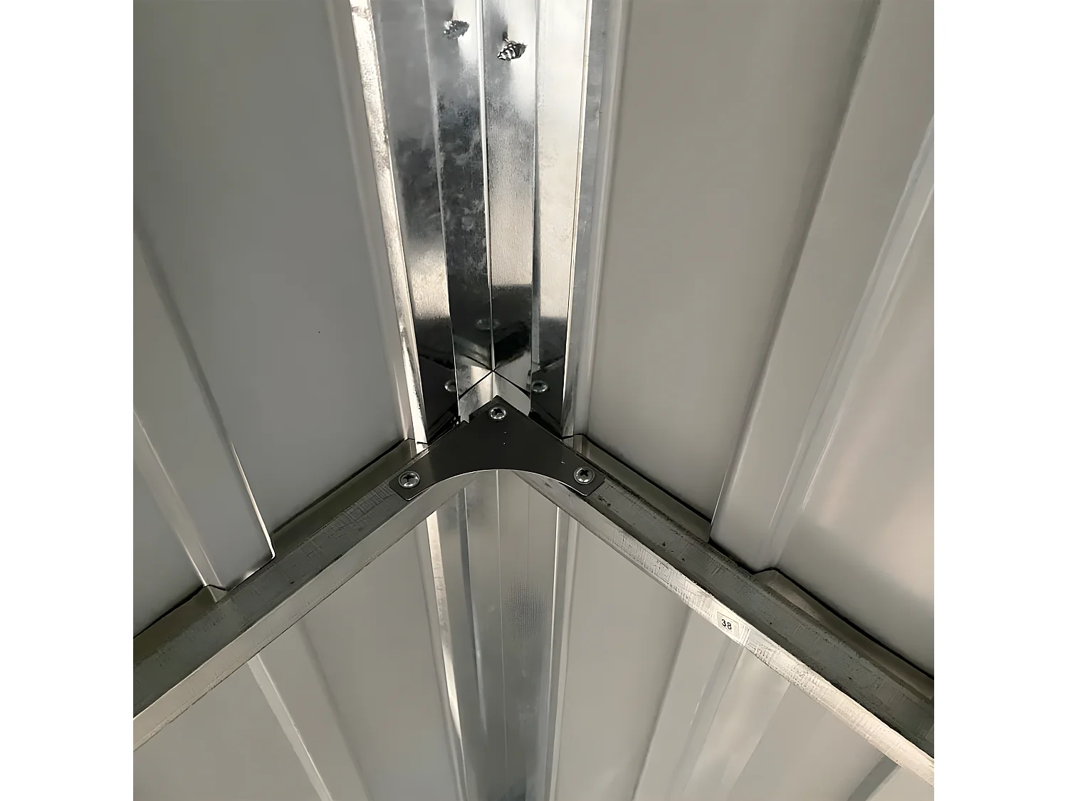 Abri de jardin avec toit prolongé vert 277x110,5x181 acier