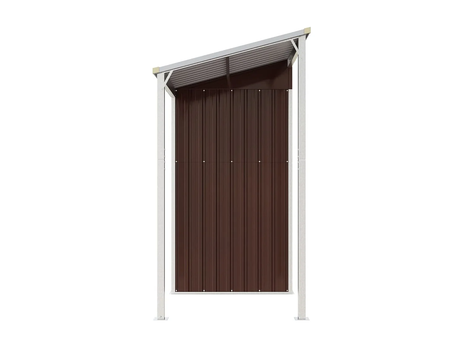 Abri de jardin avec toit prolongé marron 277x110,5x181 acier