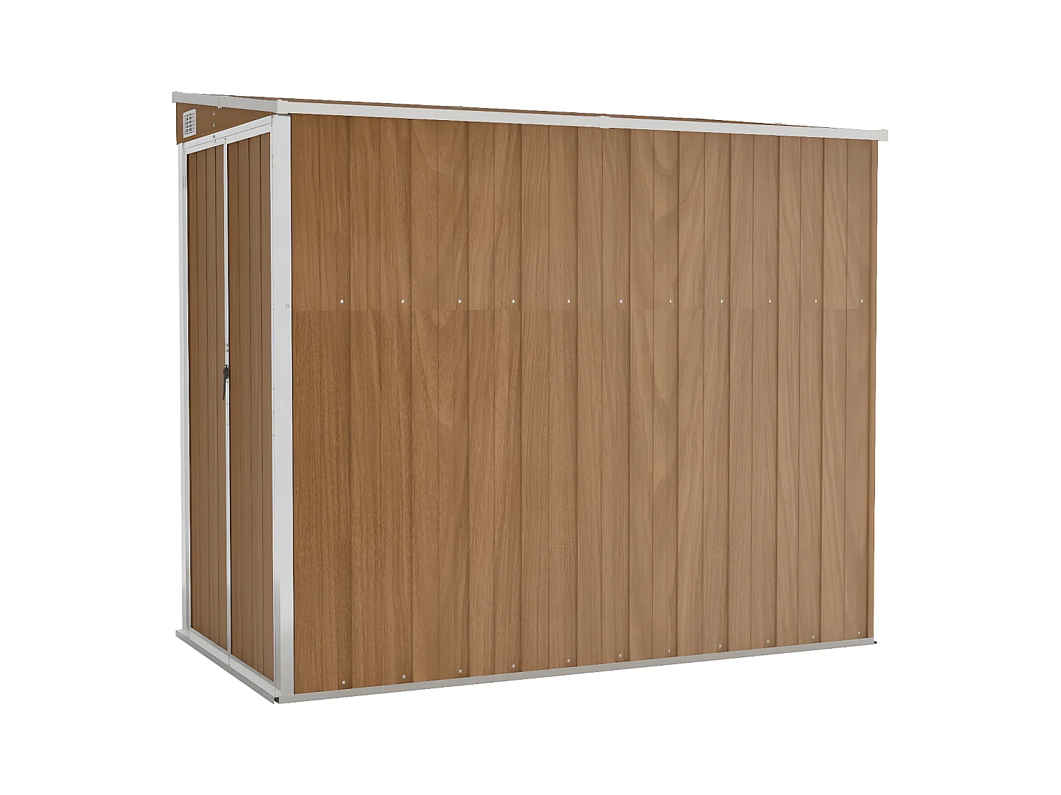 Abri de jardin mural Marron 118x194x178 Acier galvanisé