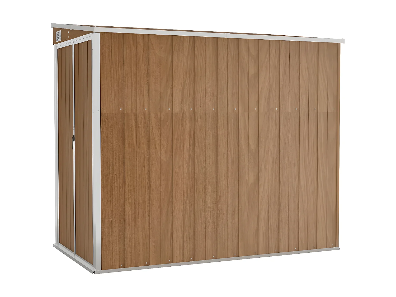 Abri de jardin mural Marron 118x194x178 Acier galvanisé