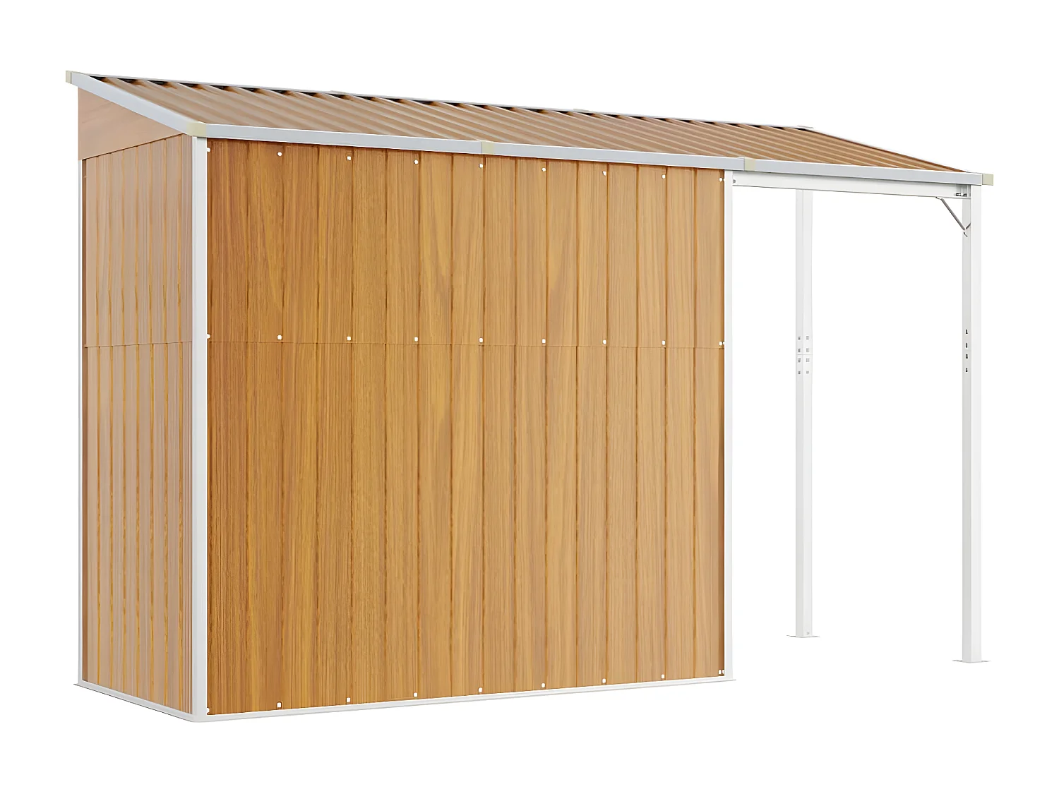 Abri de jardin avec toit prolongé marron clair 277x110,5x181