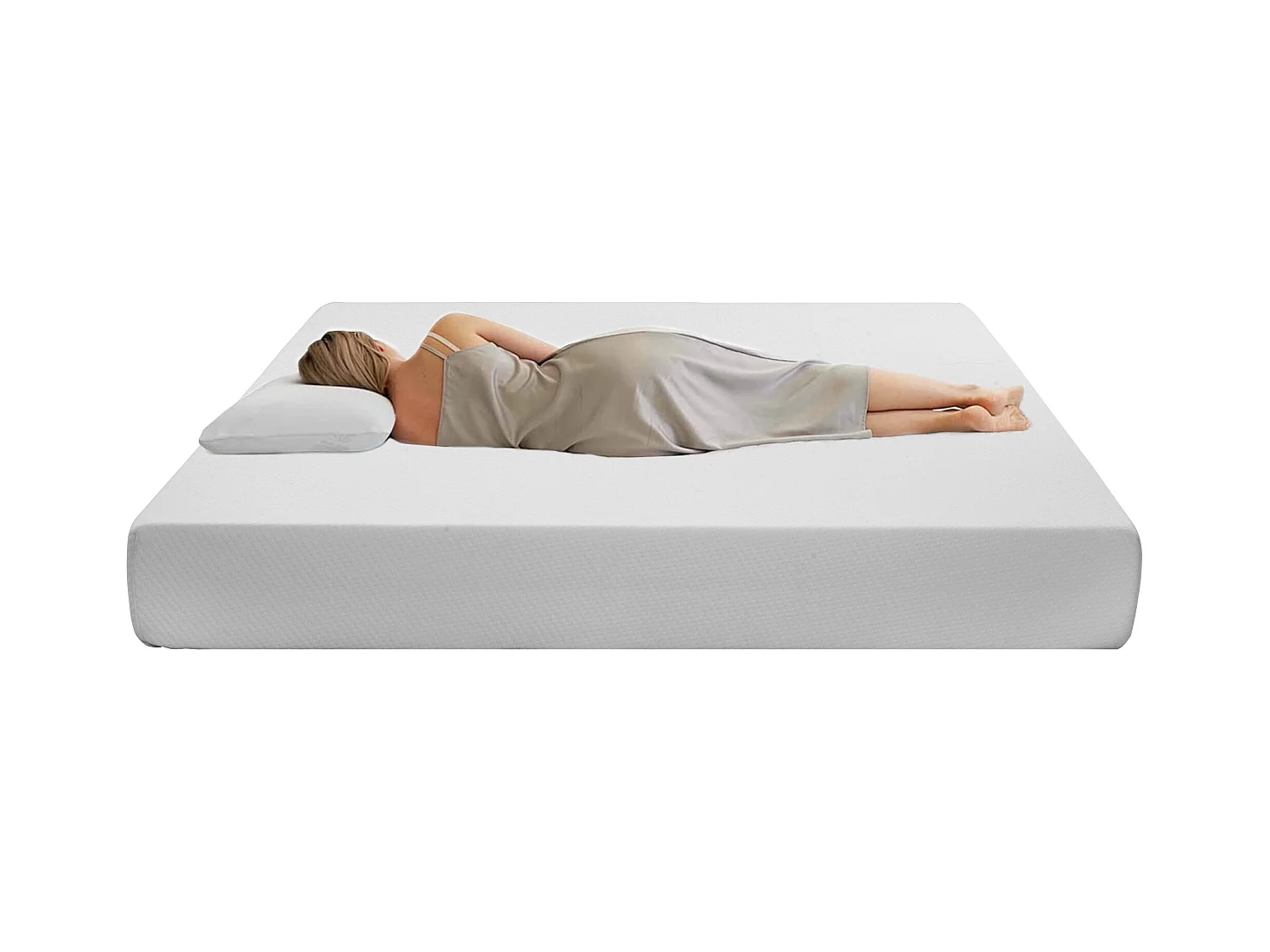90x200 cm schuimmatras, dikte 16cm - H3 spons - Oeko-Tex gecertificeerd - Wit