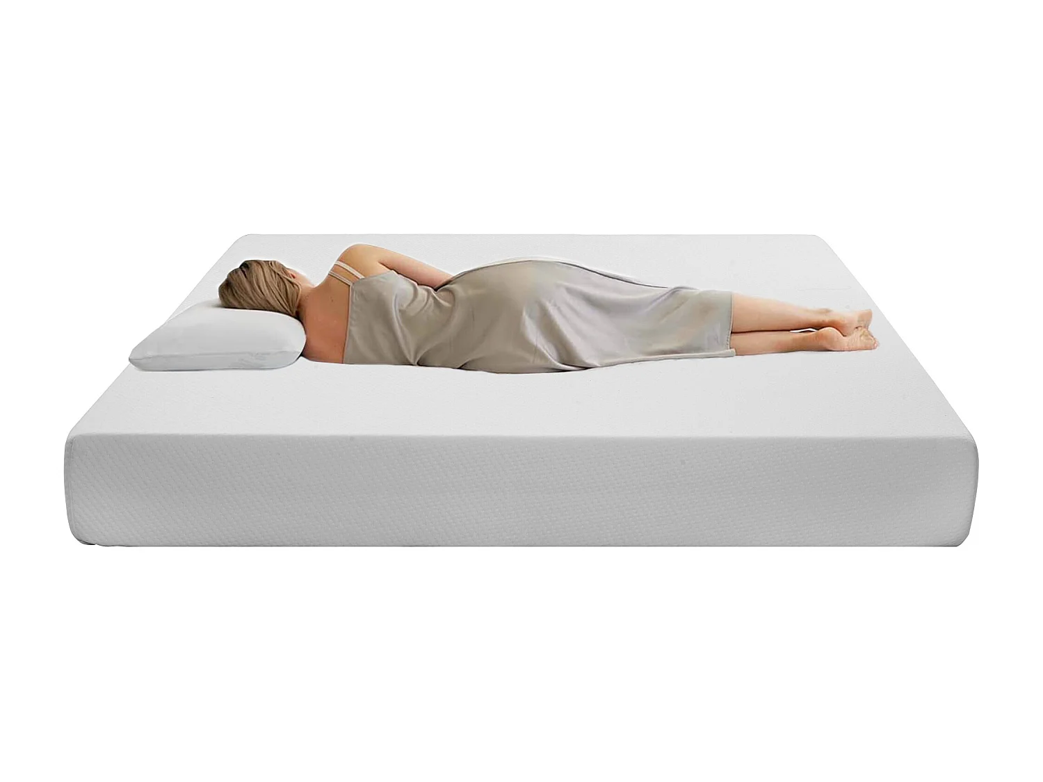 Schaumstoffmatratze 90 x 200 cm, Dicke 16 cm – H3-Schwamm – Öko-Tex-zertifiziert – Weiß