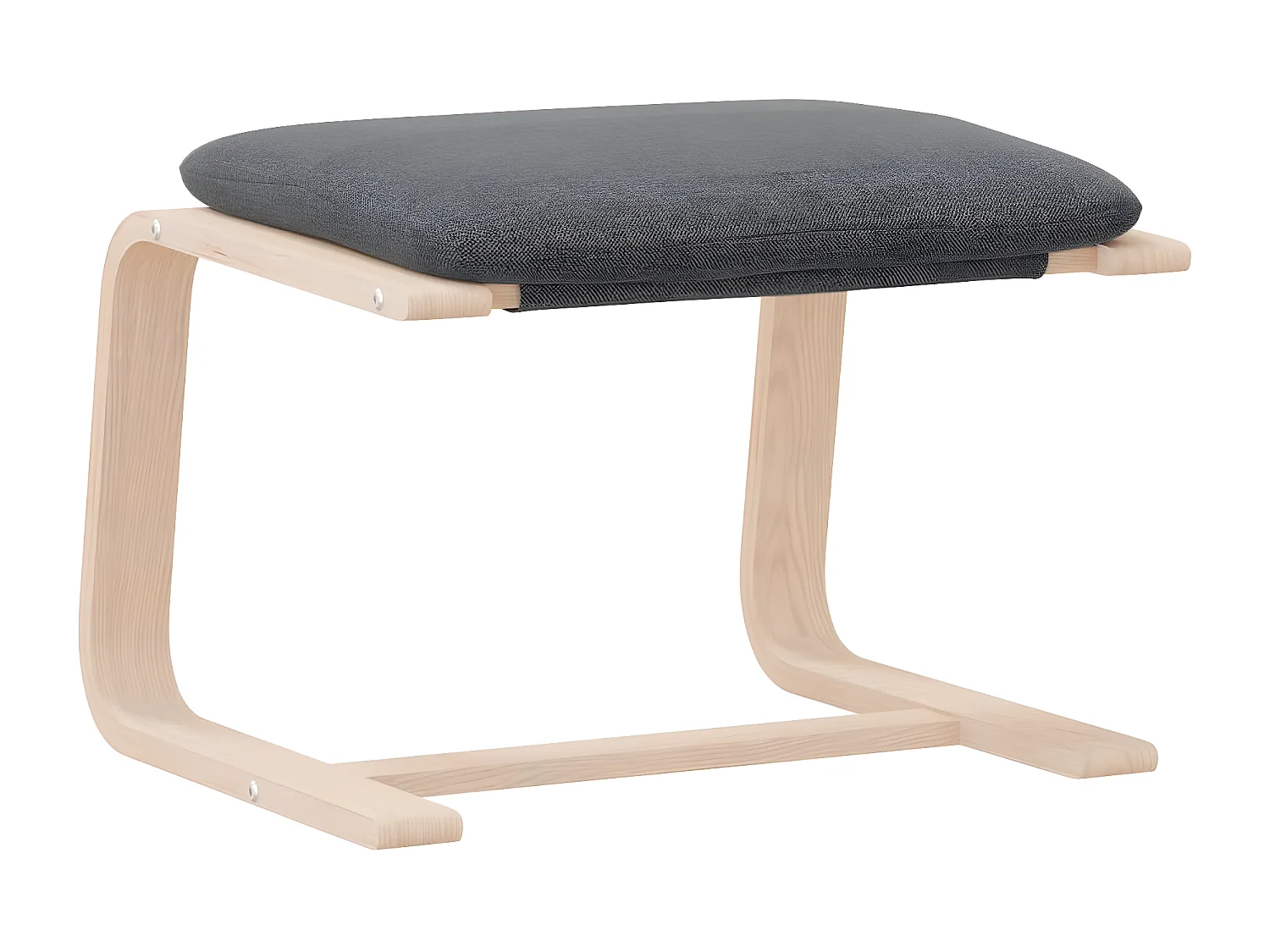 Repose-pied Gris foncé 51x41x40 Tissu