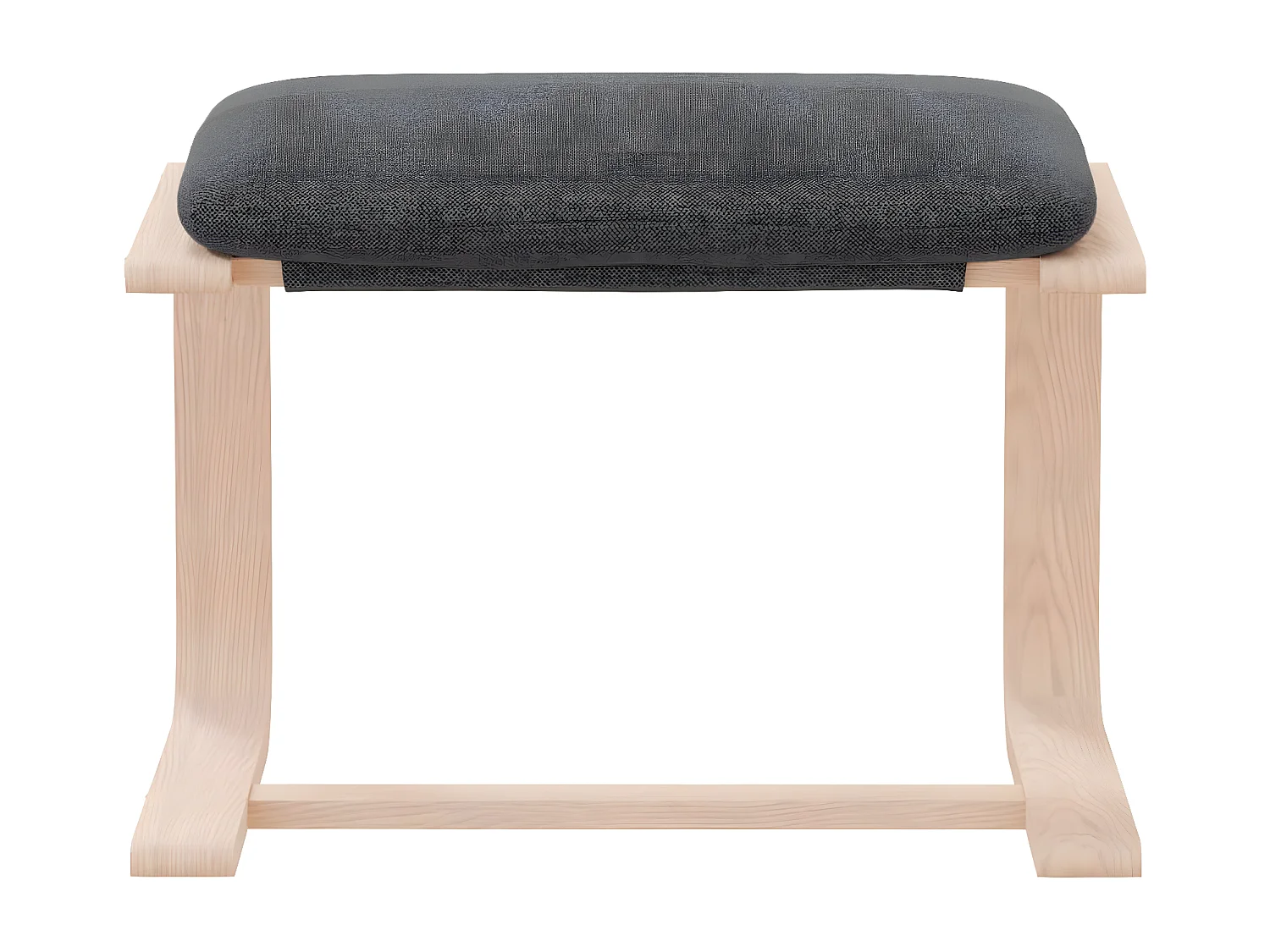 Repose-pied Gris foncé 51x41x40 Tissu