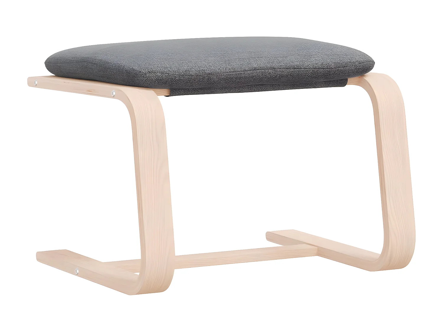 Repose-pied Gris foncé 51x41x40 Tissu