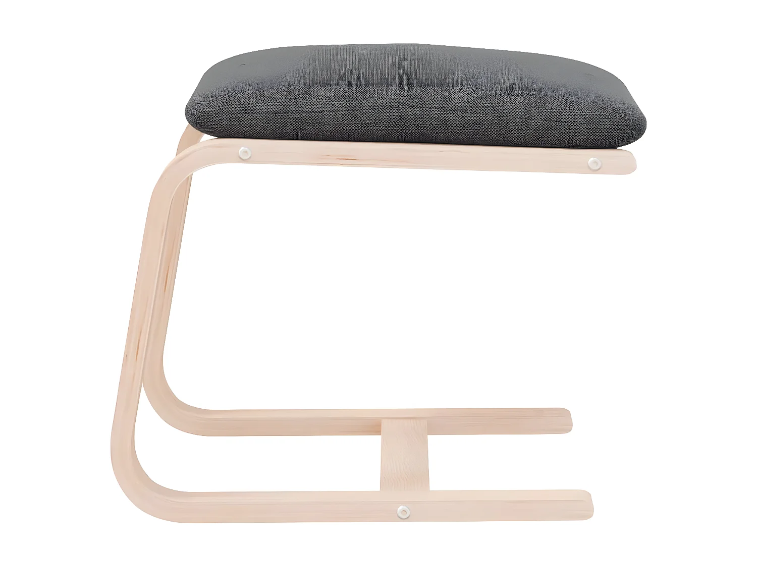 Repose-pied Gris foncé 51x41x40 Tissu