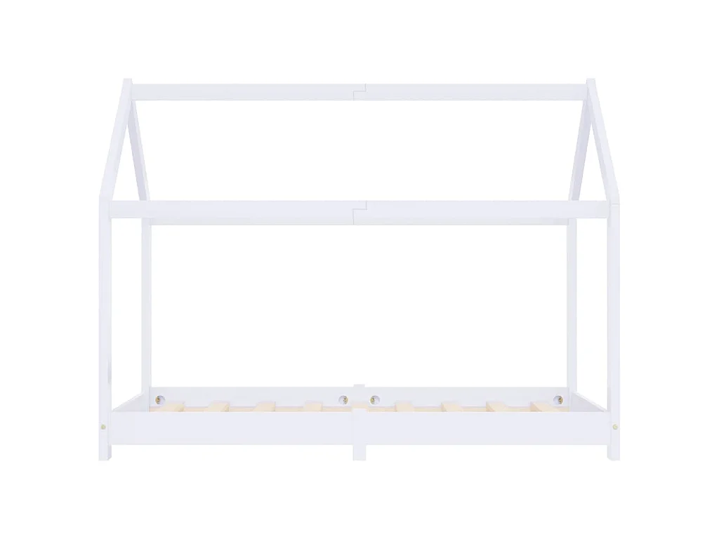 Cadre de lit d'enfant Blanc Bois de pin massif 70x140 cm