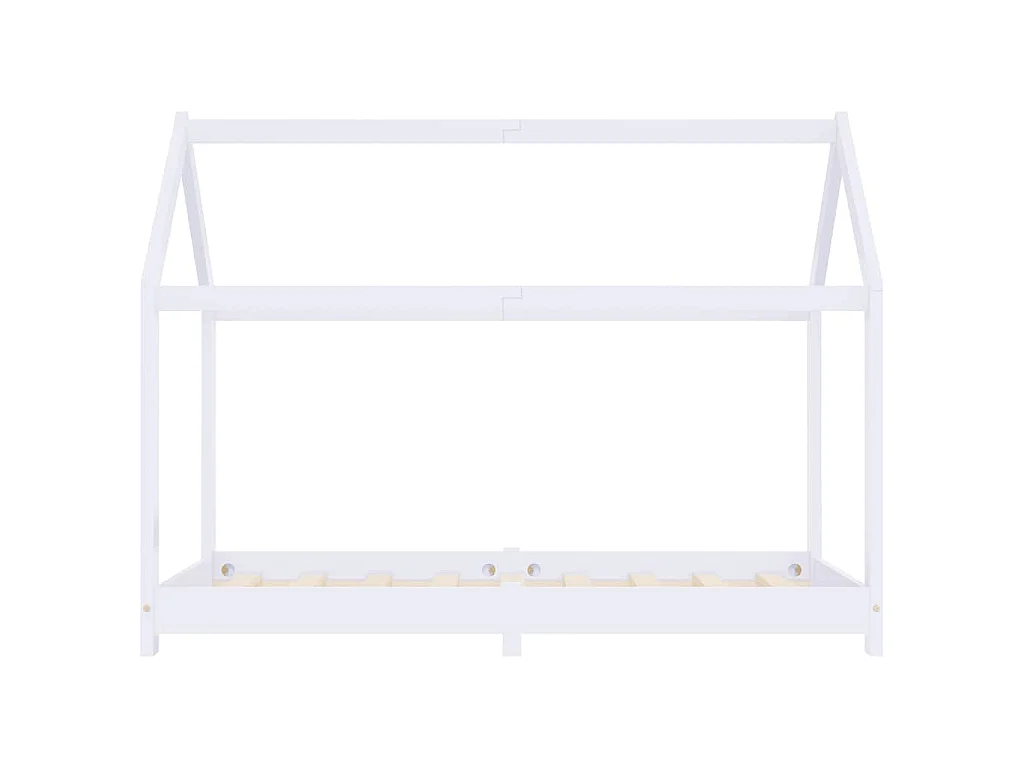 Cadre de lit d'enfant Blanc Bois de pin massif 70x140 cm