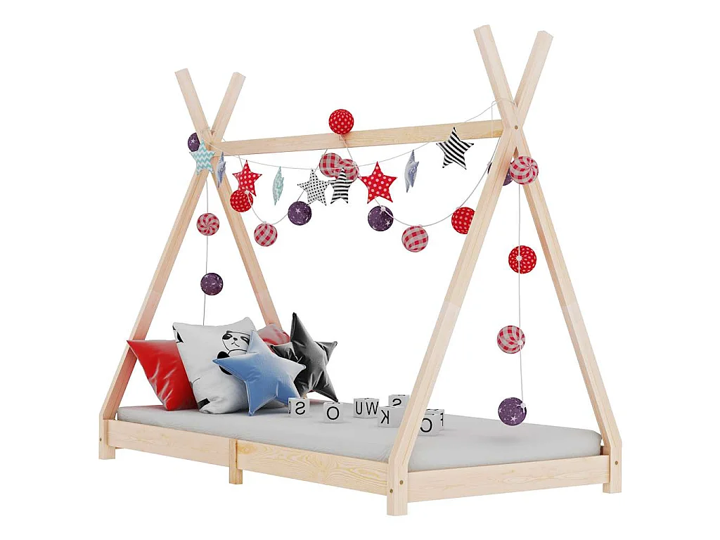 Cadre de lit d'enfant Bois de pin massif 80x160 cm