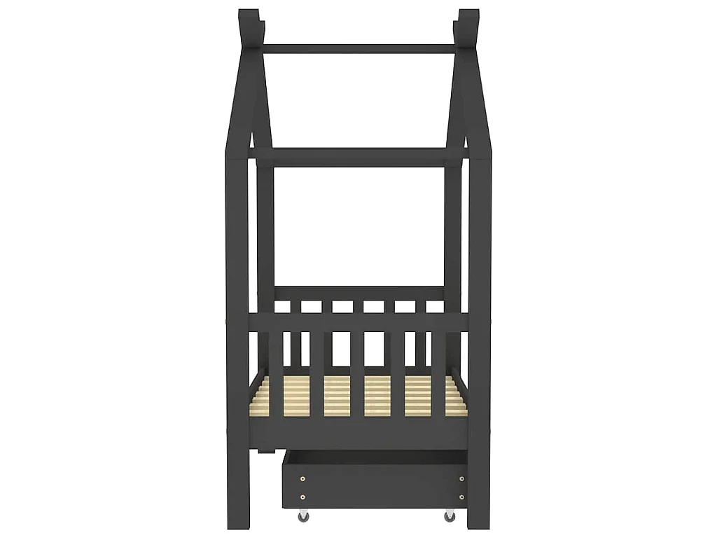 Giroletto per Bambini con Cassetto in Legno di Pino 70x140cm