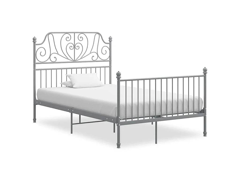 Bedframe metaal grijs 120x200 cm