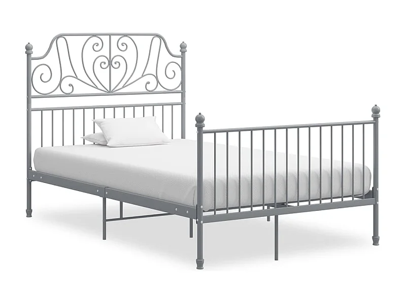 Bedframe metaal grijs 120x200 cm