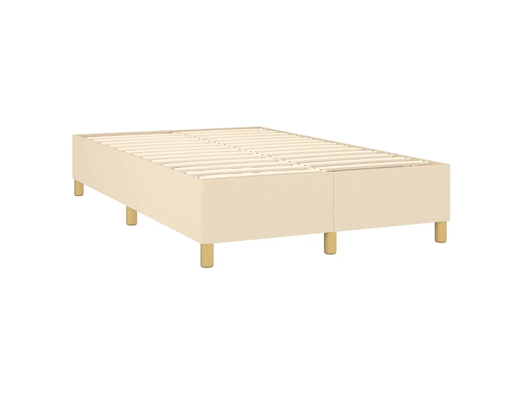 Boxspringbett mit Matratze & LED Creme 120x200 cm Stoff