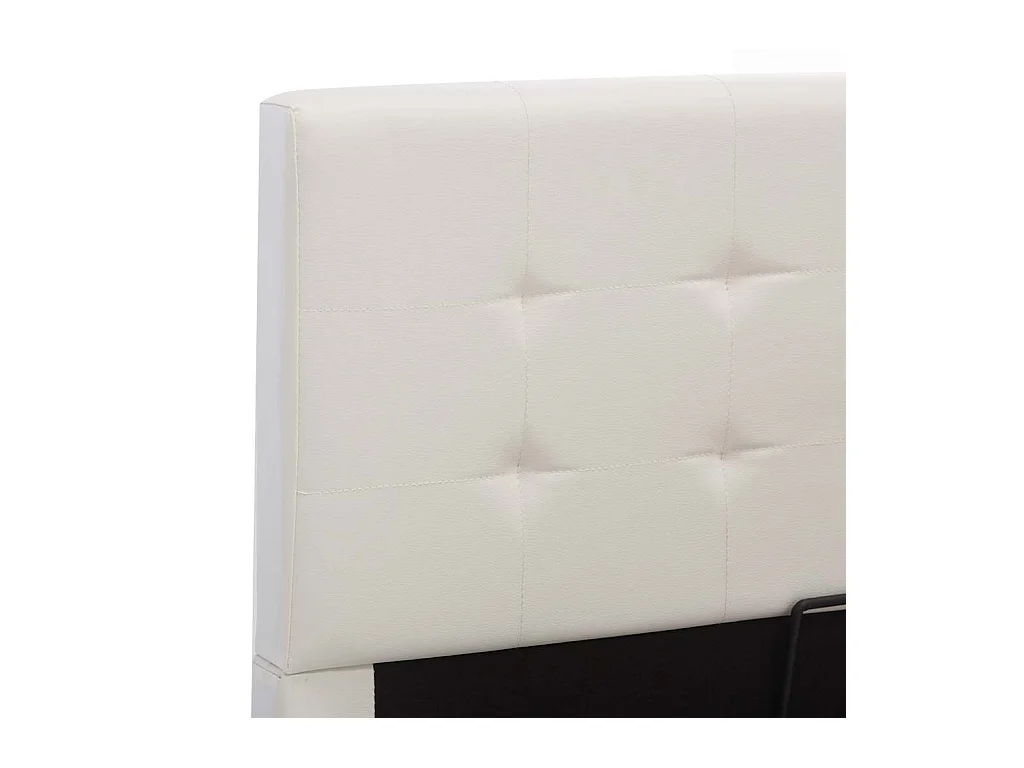 Giroletto con Contenitore Idraulico Bianco Similpelle 180x200cm