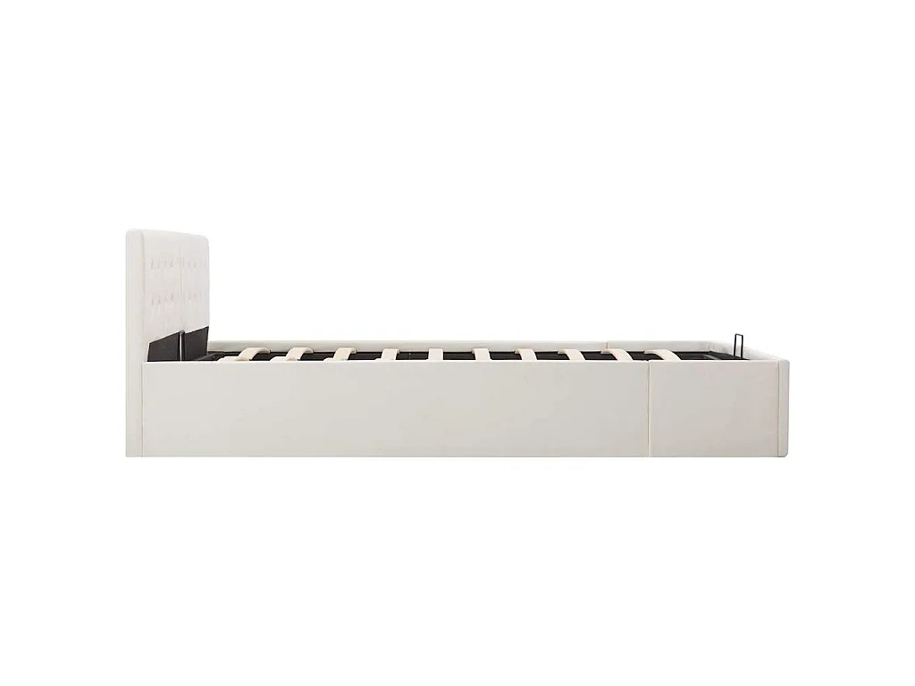 Giroletto con Contenitore Idraulico Bianco Similpelle 180x200cm