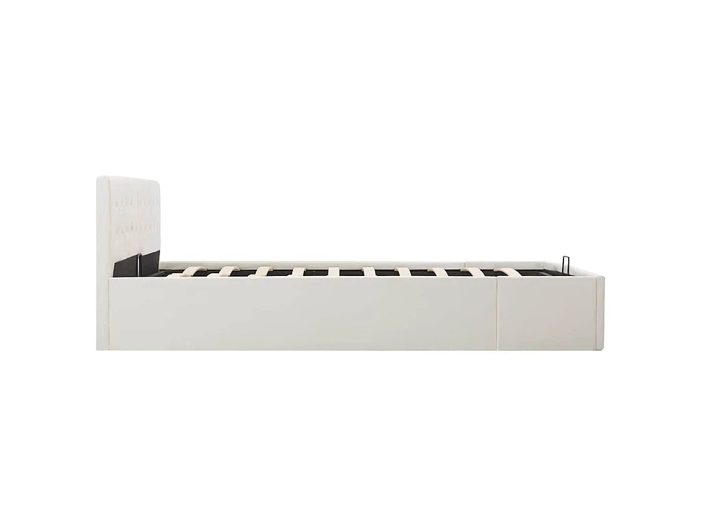 Giroletto con Contenitore Idraulico Bianco Similpelle 180x200cm