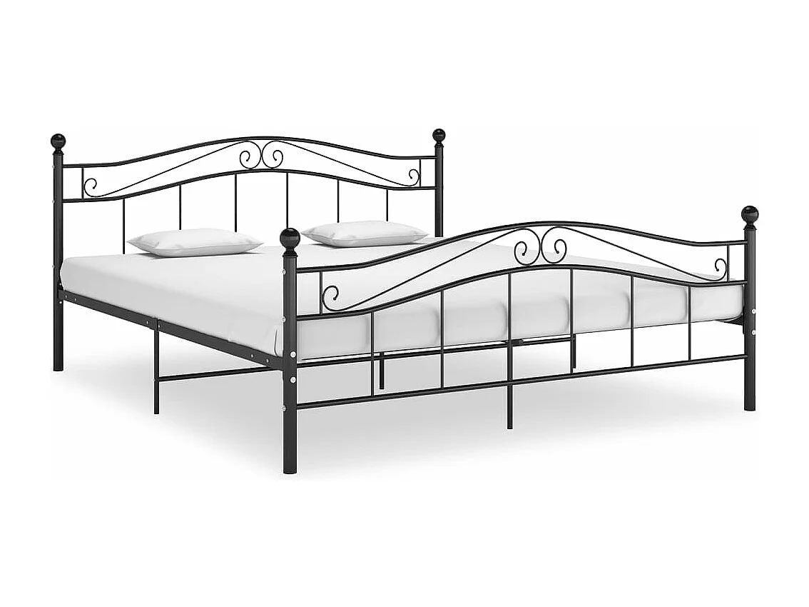 Estrutura de cama 200x200 cm metal preto