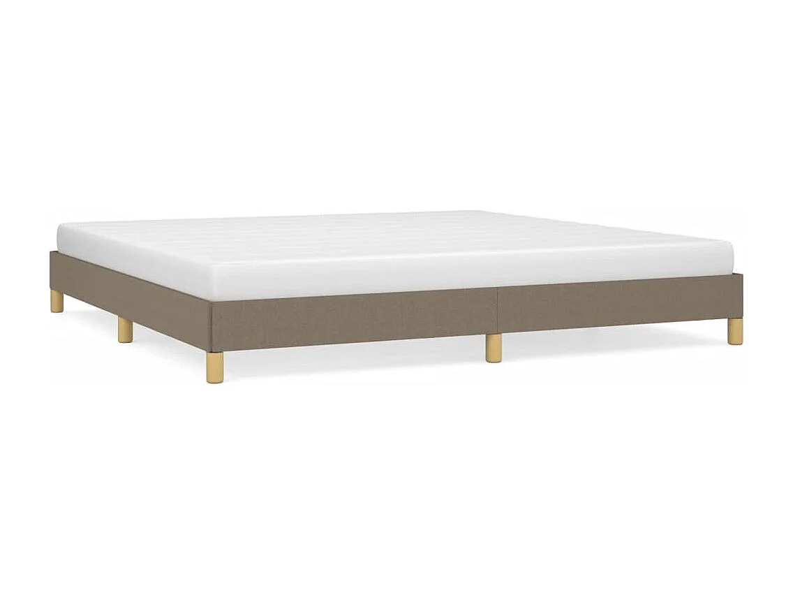 Cama sin colchón tela gris taupe 200x200 cm