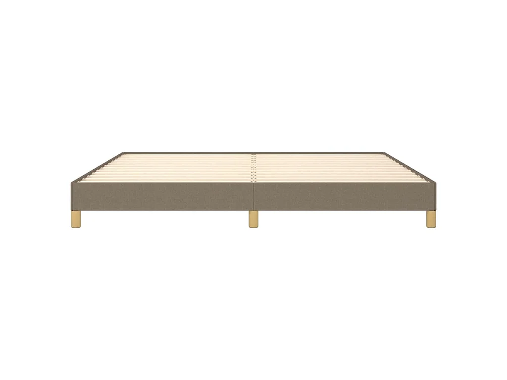 Cadre de lit sans matelas taupe 200x200 cm tissu