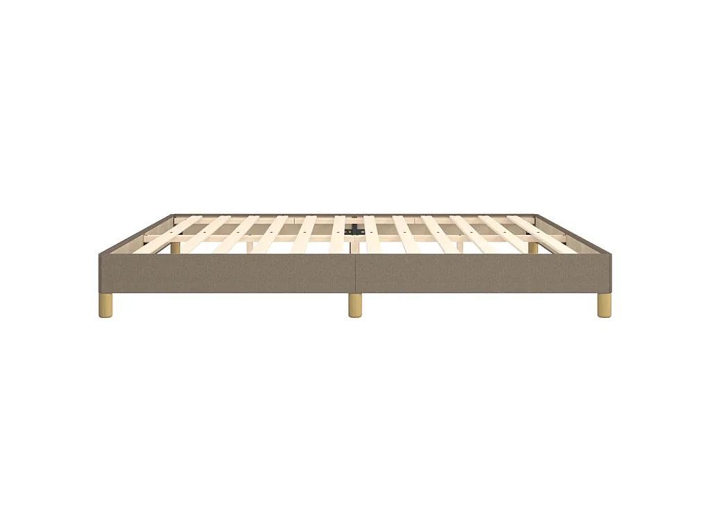 Cadre de lit sans matelas taupe 200x200 cm tissu