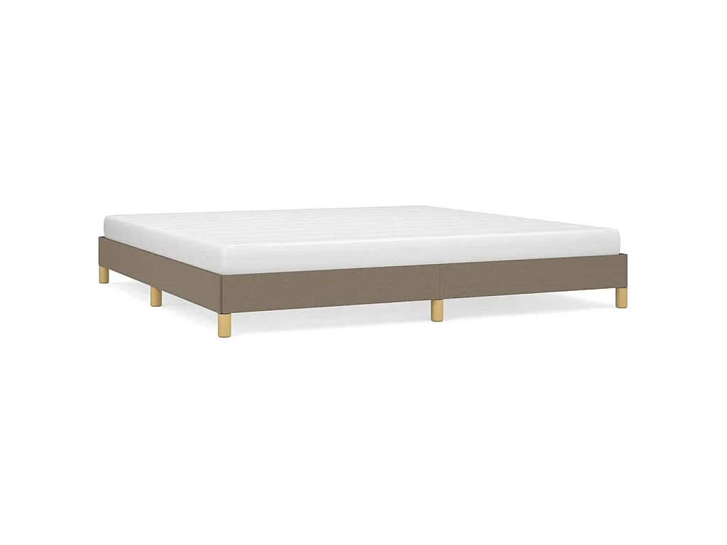Cadre de lit sans matelas taupe 200x200 cm tissu