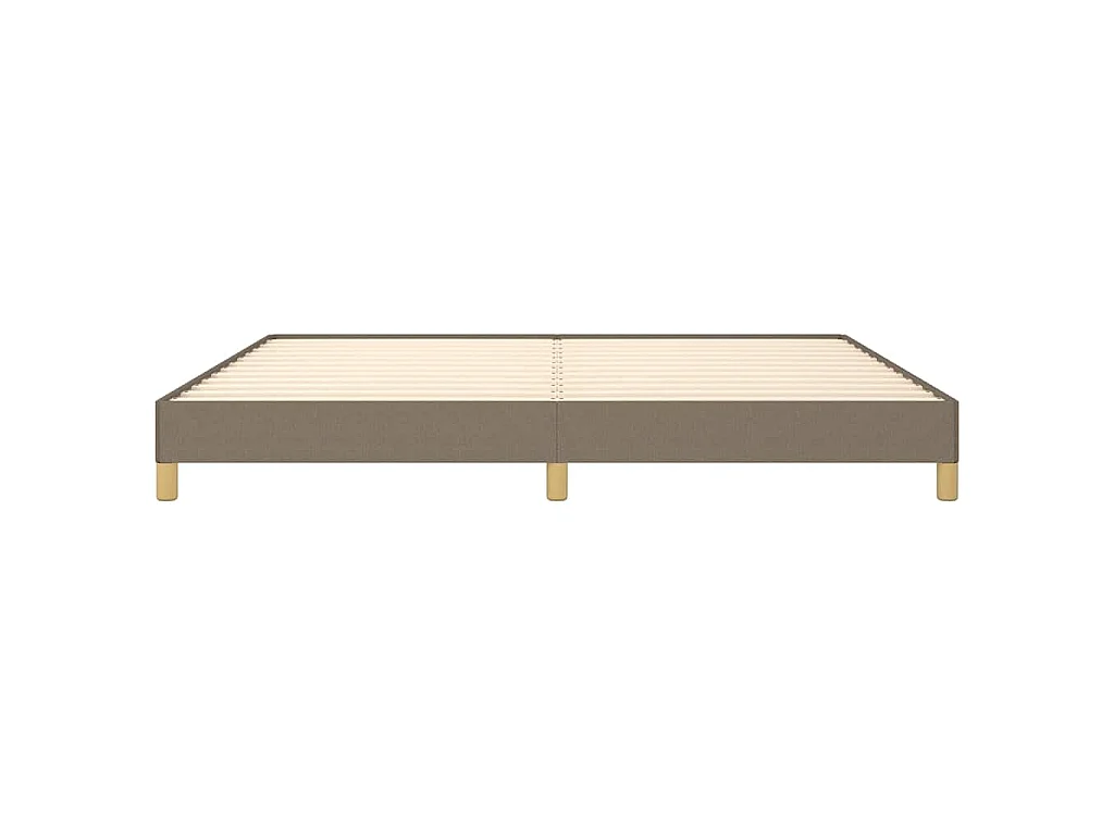 Cadre de lit sans matelas taupe 200x200 cm tissu