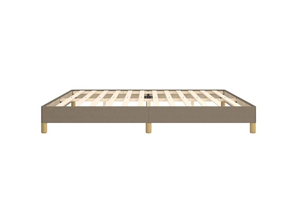 Cadre de lit sans matelas taupe 200x200 cm tissu