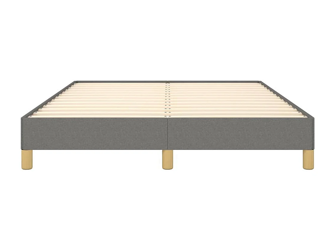 Cadre de lit sans matelas gris foncé 160x200 cm tissu