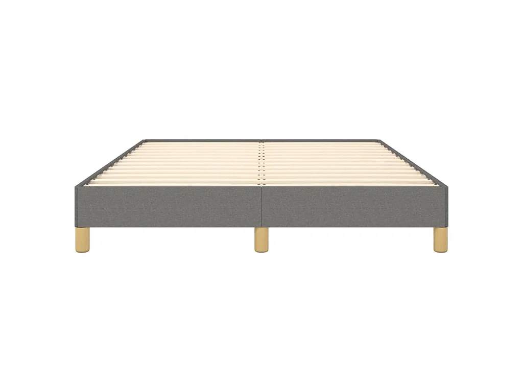Cadre de lit sans matelas gris foncé 160x200 cm tissu