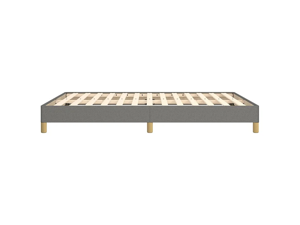 Cadre de lit sans matelas gris foncé 160x200 cm tissu