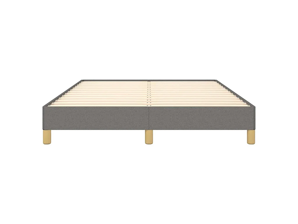 Cadre de lit sans matelas gris foncé 160x200 cm tissu
