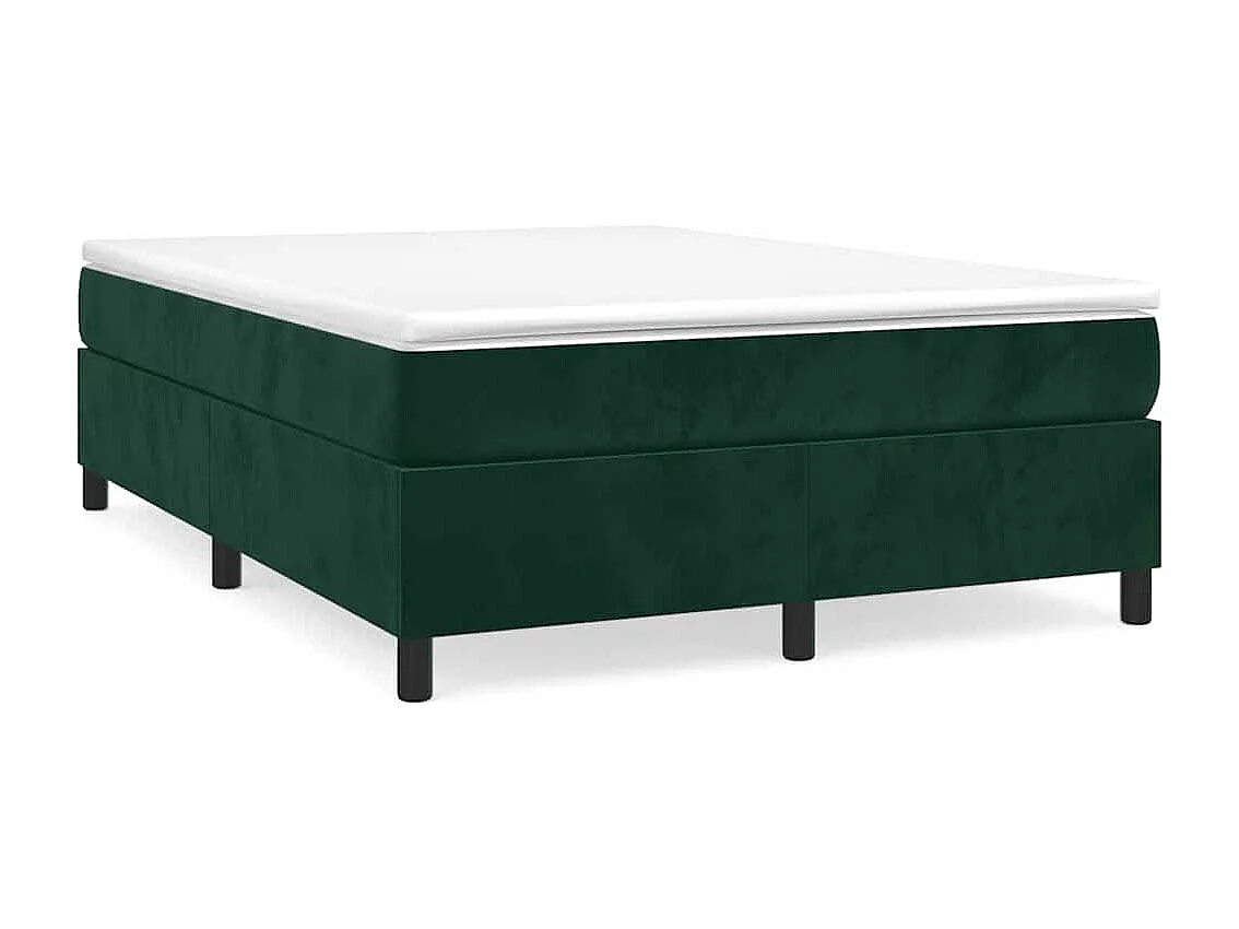 Boxspring bed 140x200 cm fluweel donkergroen