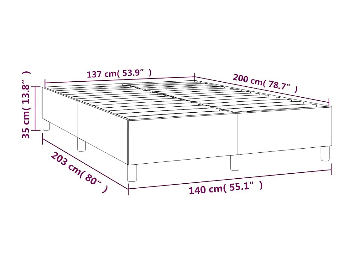 Boxspring bed 140x200 cm fluweel donkergroen
