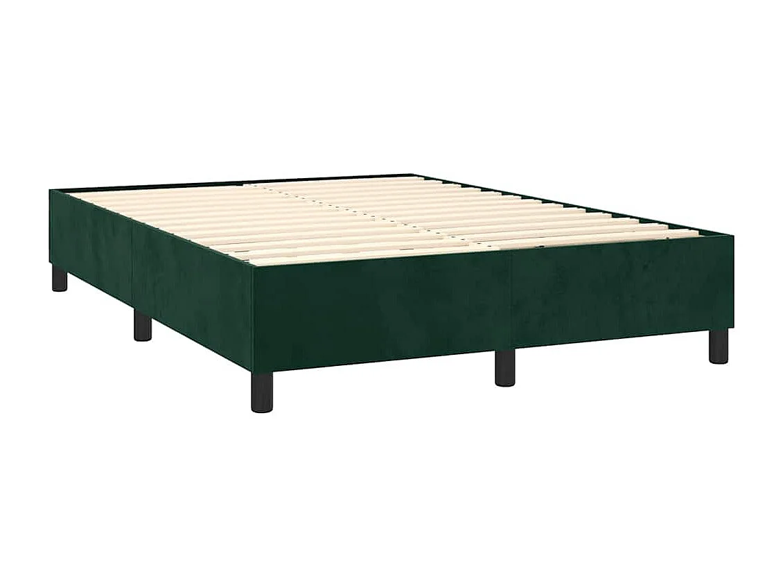 Boxspring bed 140x200 cm fluweel donkergroen