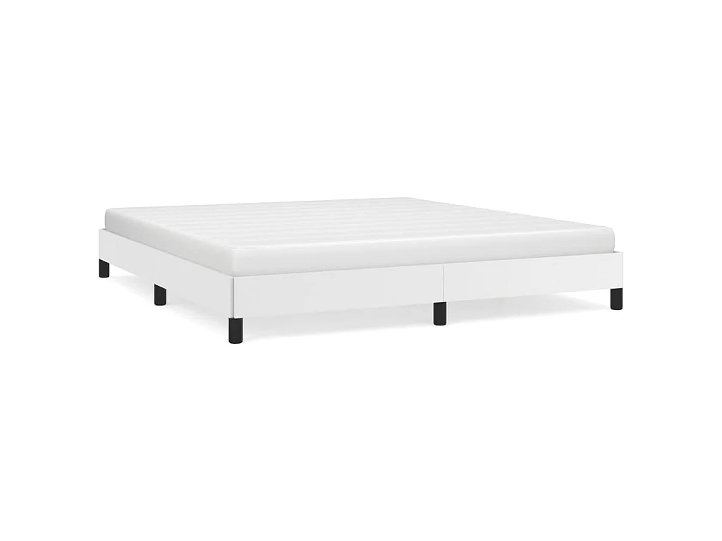 Cadre de lit sans matelas blanc 180x200 cm similicuir