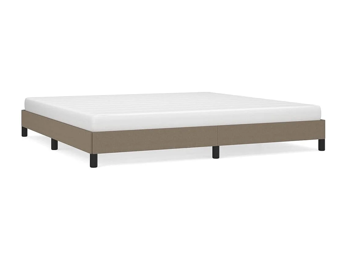 Cadre de lit sans matelas taupe 200x200 cm tissu