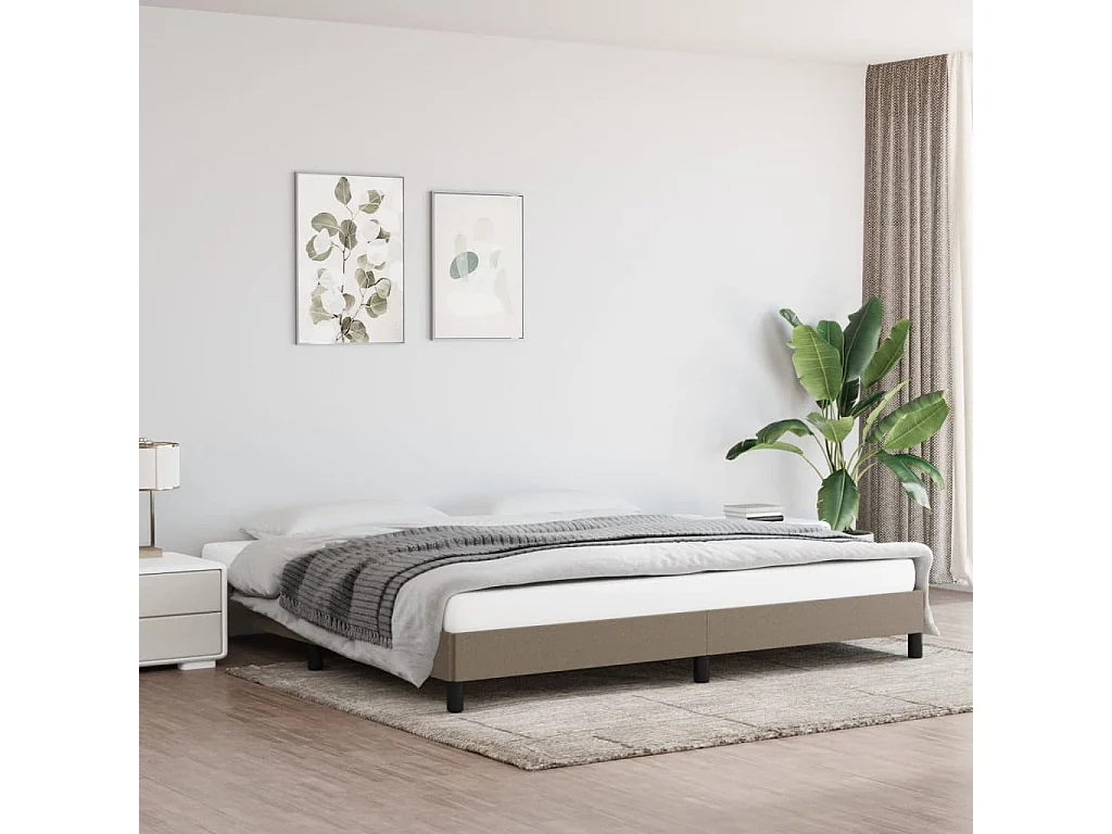 Giroletto senza Materasso Tortora 200x200 cm in Tessuto
