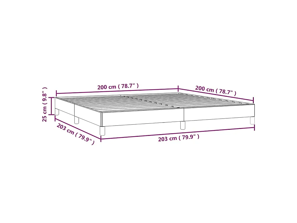 Giroletto senza Materasso Tortora 200x200 cm in Tessuto
