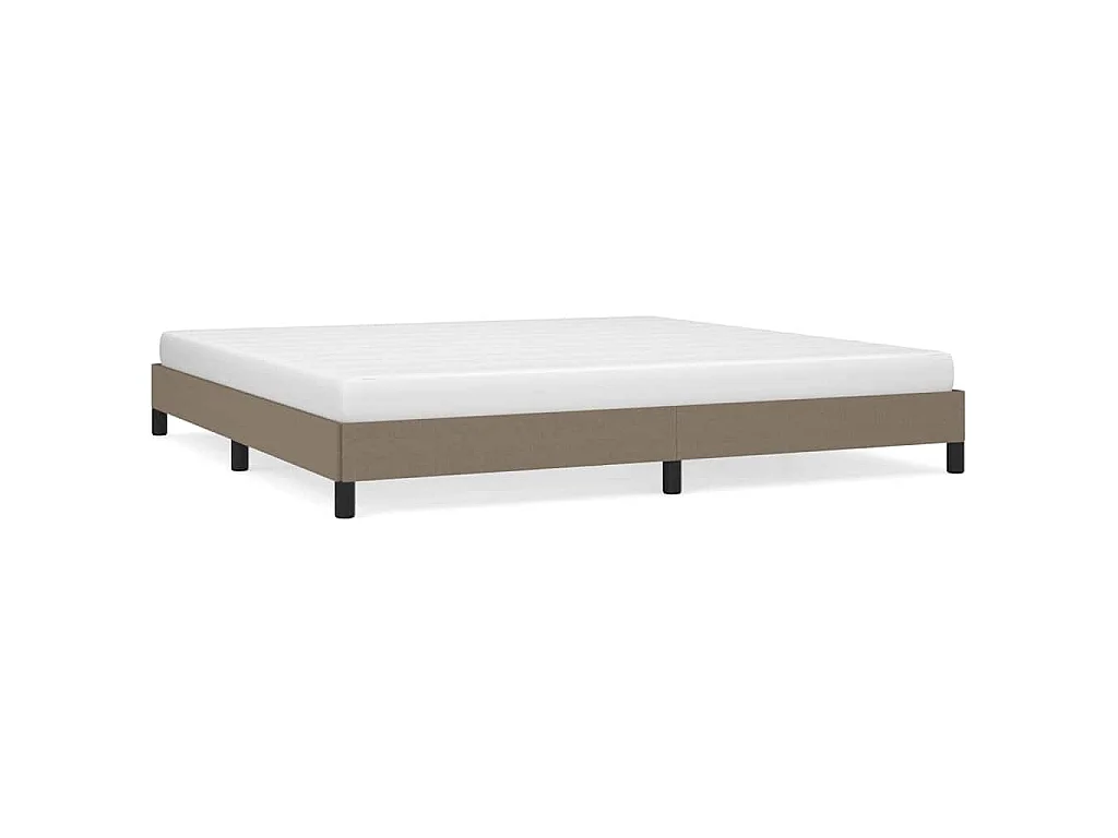 Cadre de lit sans matelas taupe 200x200 cm tissu