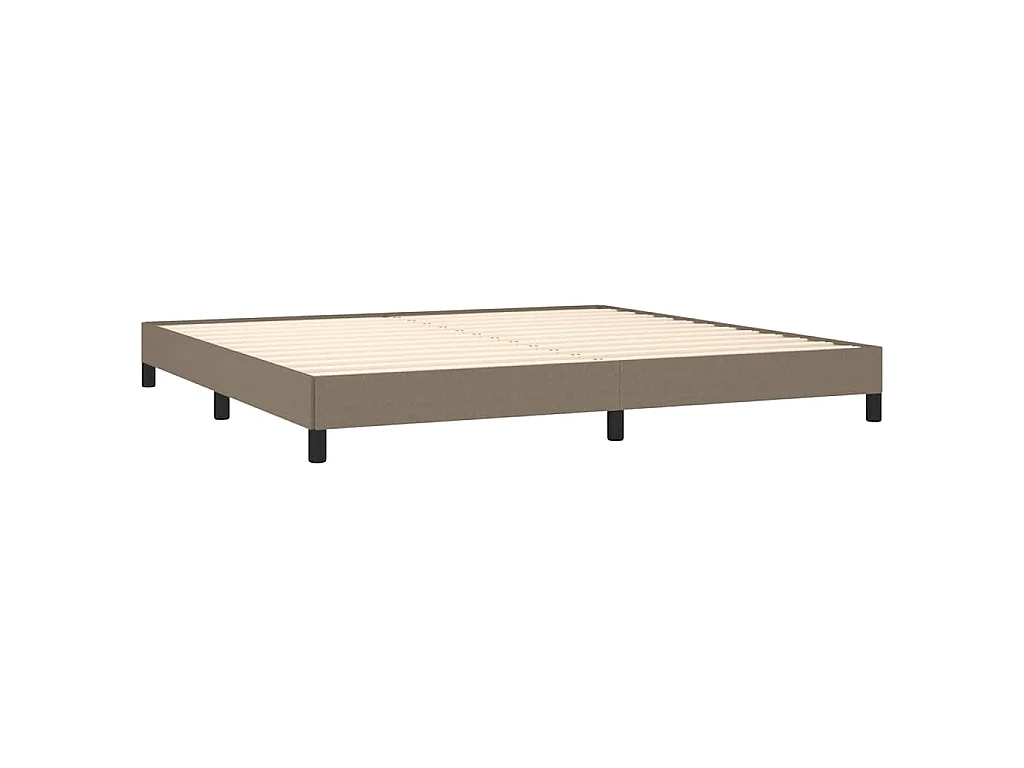 Cadre de lit sans matelas taupe 200x200 cm tissu