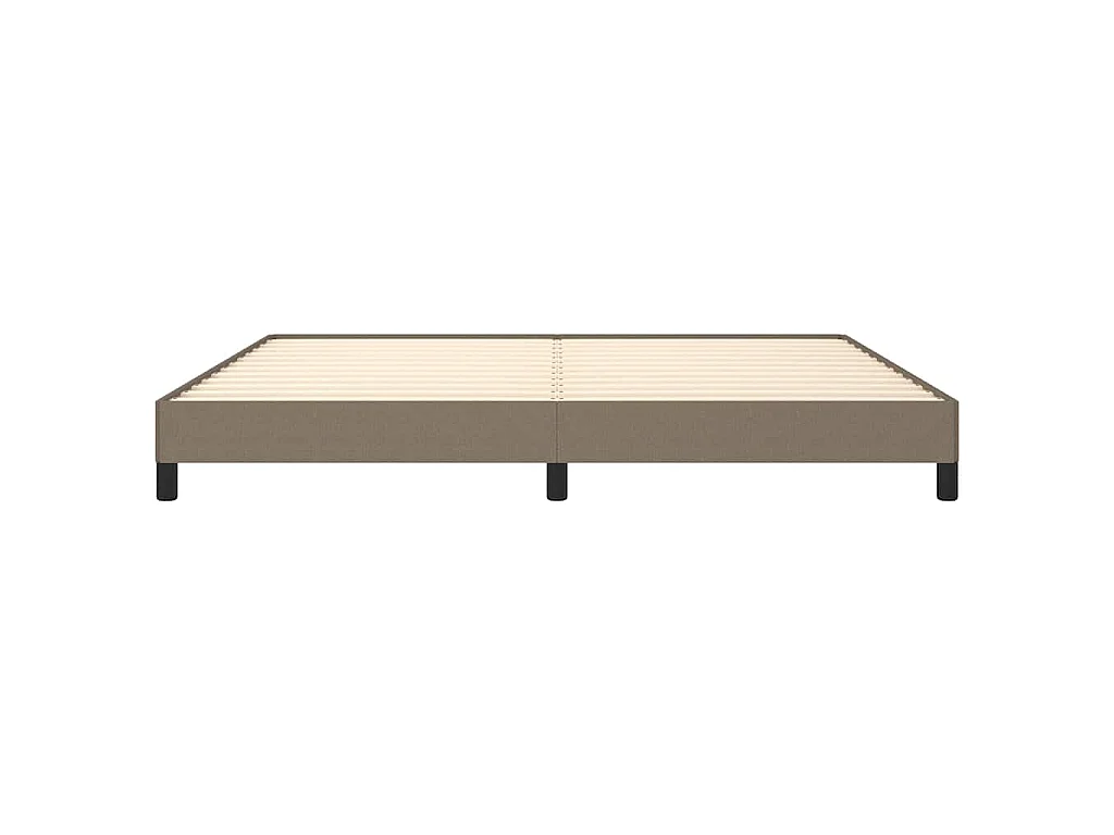 Cadre de lit sans matelas taupe 200x200 cm tissu