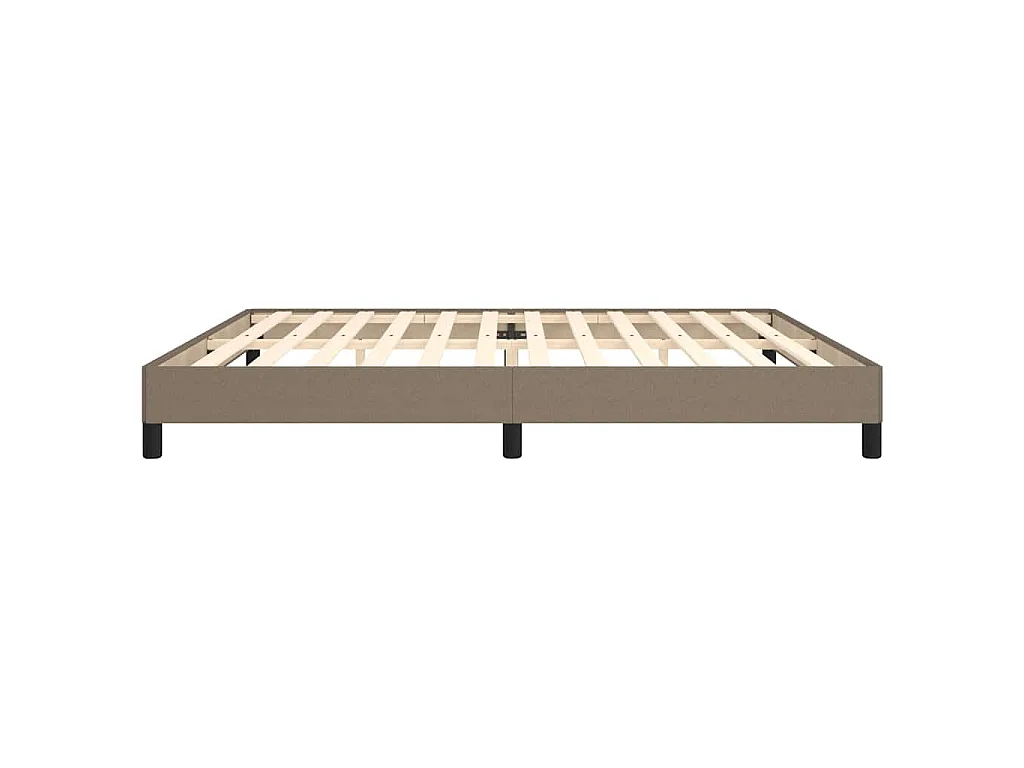 Cadre de lit sans matelas taupe 200x200 cm tissu