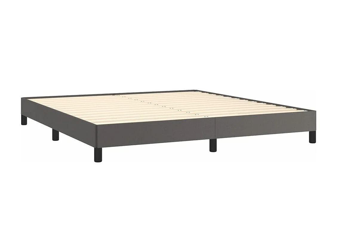 Bedframe kunstleer grijs 160x200 cm