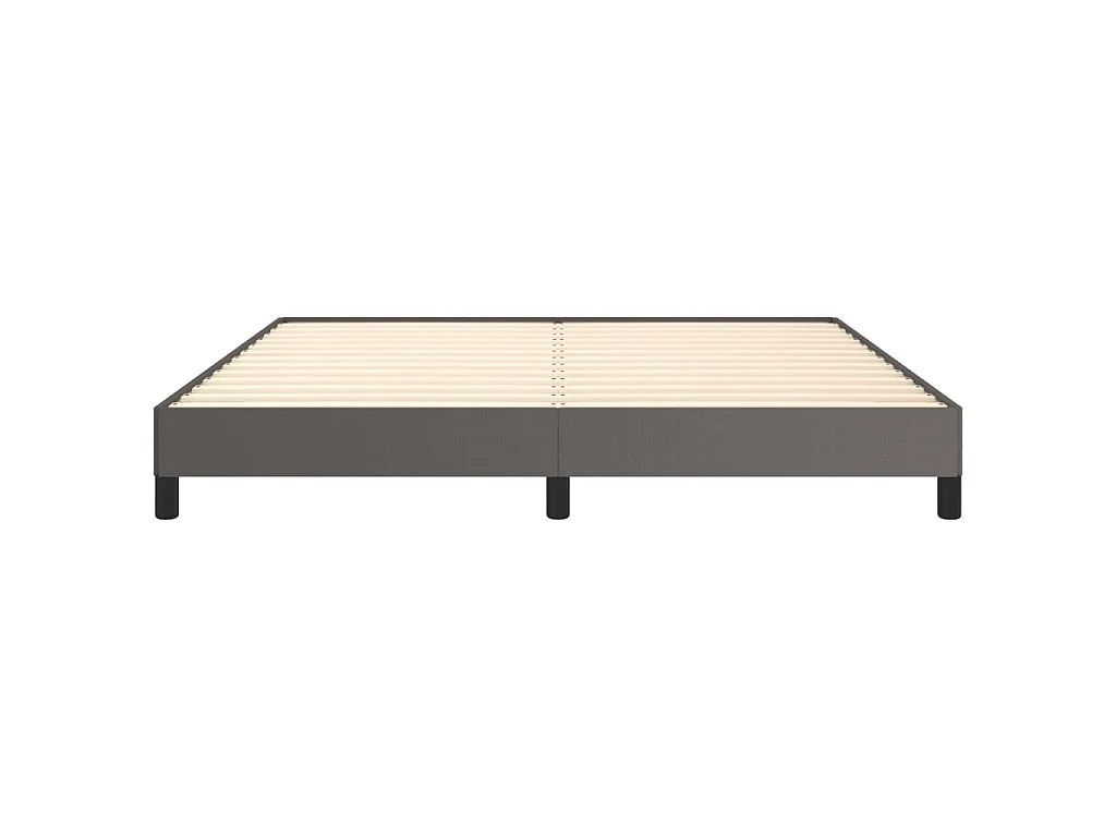 Cadre de lit sans matelas gris 160x200 cm similicuir