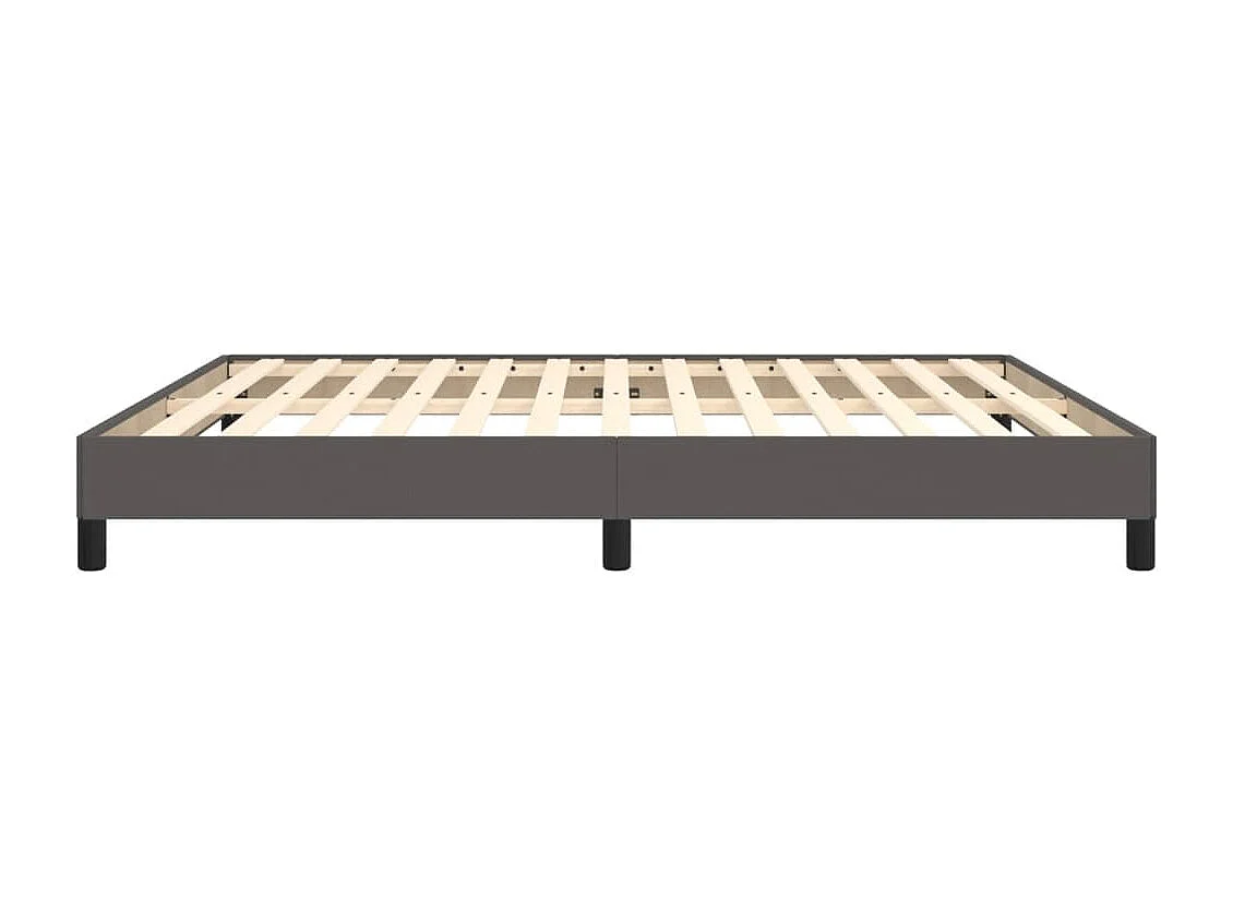 Cadre de lit sans matelas gris 160x200 cm similicuir